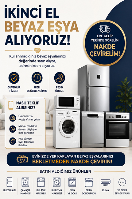2. El Beyaz Eşyanı Sat