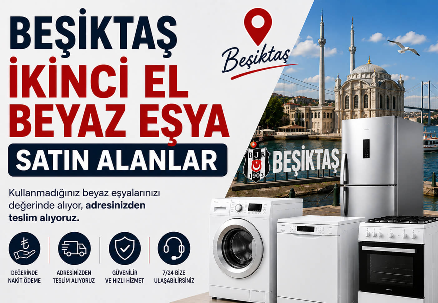 Beşiktaş İkinci El Beyaz Eşya Satın Alanlar